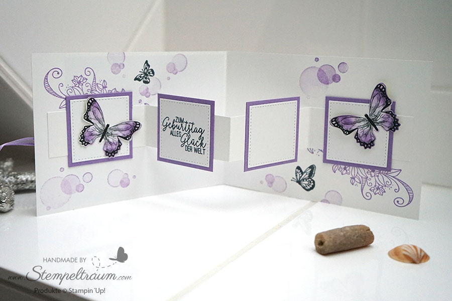 W-Fancy-Fold-Card mit Schmetterlingen von Stampin´Up!.
