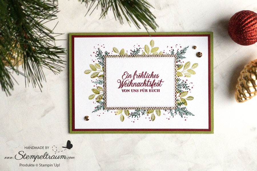 Schnelle und einfache Weihnachtskarte mit dem Stempelset Fröhliche Weihnachtszeit von Stampin´Up!